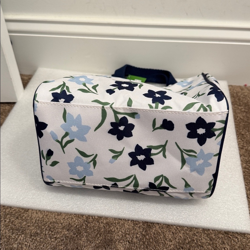 kate spade Floral Print White, Navy & Light Blue Tote - Picture 5 of 6